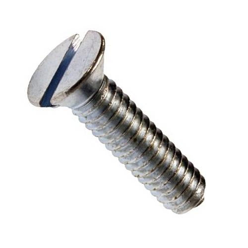 Metallics JFM83 Metallics JFM83 Zinc Chromate Steel Slotted Drive Flat Head Machine Screw #6 x 2-Inch