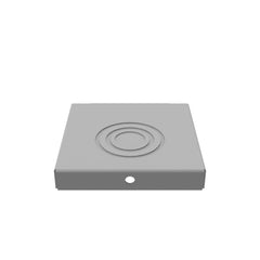 Milbank 44GEU Wireway Universal End Type 1 4x4 Screw Cover ANSI 61 Gray Steel Knockouts