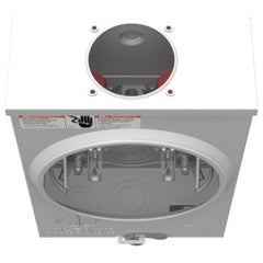 Milbank U7487-RL-KK-BL Meter Socket Ringless 125A 600V 1-Phase 4-Jaw OH/UG Small Hub Opening Horn Bypass Surface-Mount NEMA 3R