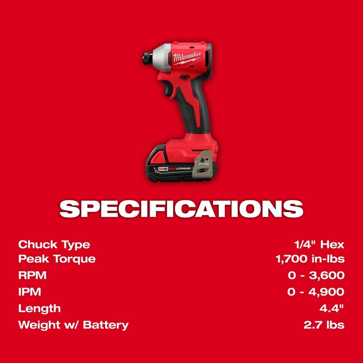 MILWAUKEE 3692-22CT DRILLS & IMPACT DRIVERS
