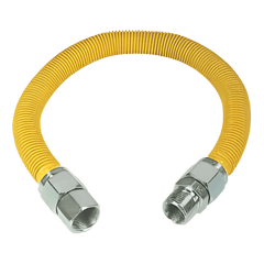 Mueller G012YE1011-48 Gas Appliance Connector, 1/2 x 48 Yellow Flexconnect