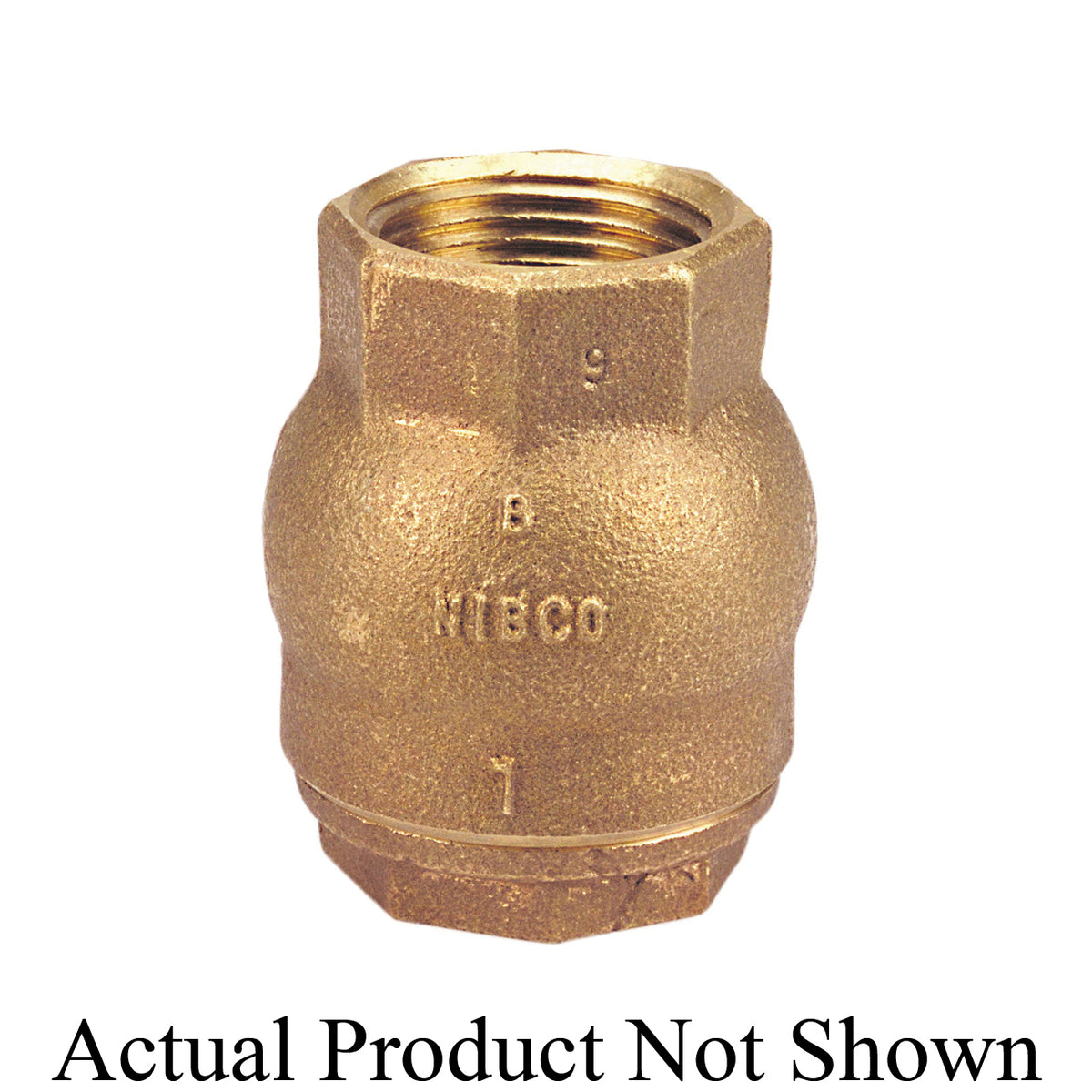 NIBCO NL9318C In-Line Lift Check Valve 1-1/2 in Nominal FNPT 125 lb