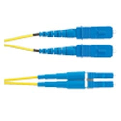 Panduit F92ERLNSNSNM002 Opti-Core Fiber Patchcord, OS1/2 2-Fiber, 1.6mm Jacket, Riser, SC-LC Duplex, Yellow, 2M