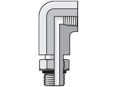 Parker 10-1/2 AOE4G-S Pipe Fitting and Port Adapter, Steel
