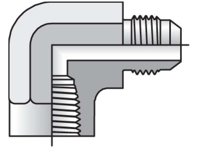 Parker 4-4DTX-S Triple-Lok 37° 90° Elbow DTX