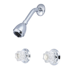 Pioneer P-1242 Olympia Two Handle Shower Set, Chrome Finish