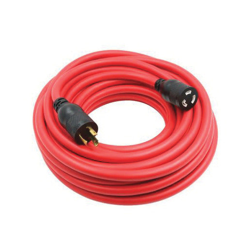 Prime EC714835 Twist-to-Lock 100' Exterior Red Copper/PVC Extension Cord