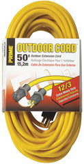 Prime EC500830BR10200 50' 15 A 125 V 1875 W Yellow Outdoor Extension Cord