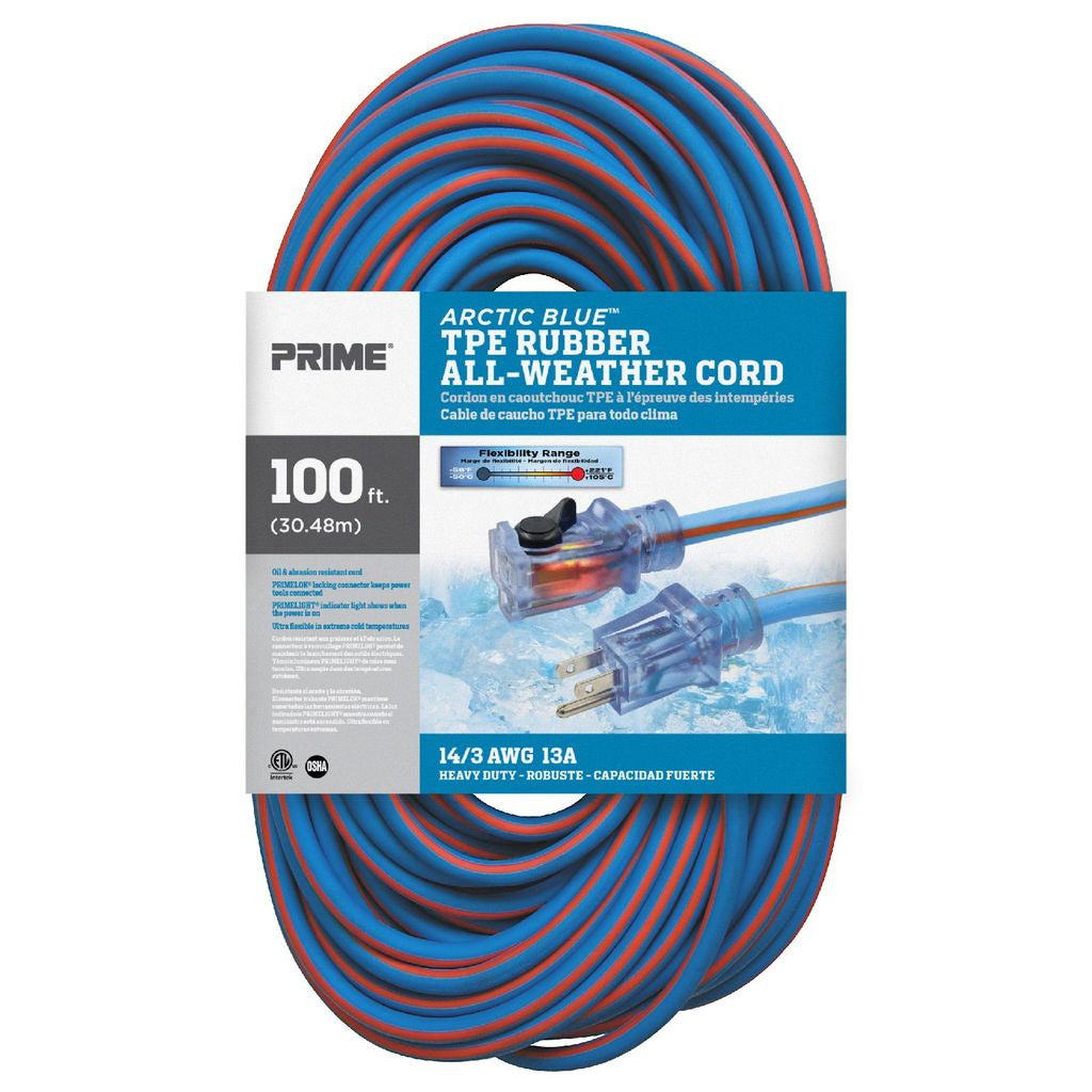 Prime LT530735 Custom Color 14/3 Sjeow U/G Extension Cord Lighted End