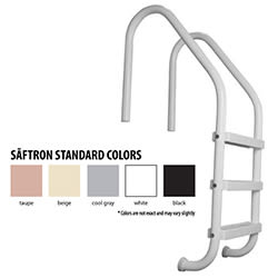 SAFTRON Saftron P-324-L3-W Saftron 3 Step I/G Pool Ladder w/ Escutcheons White