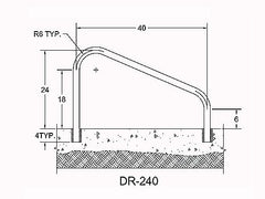 SAFTRON DR-240-W POOL HANDRAILS