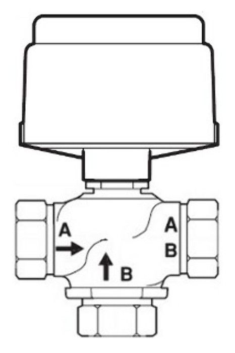 Schneider Electric VK-7313-201-4-04 Globe Valve Assembly 3 Way 1/2 in.