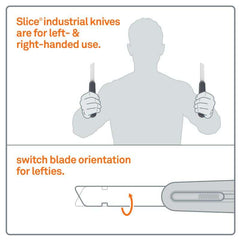 Slice 10559 Manual Industrial Knife with 4 Rounded Blade - 10559