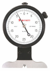 Starrett 52714 STR 0-1/8 Dial Depth Gage W/Knife Base .0005 Grads 643JZ