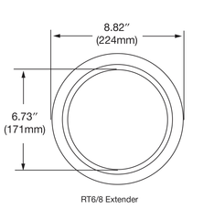 Sylvania RT6/8/TRIMEXT/75082 8 Inch LED Trim Ring Extender