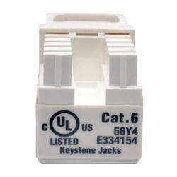 Tripp Lite N238-001-WH Cat6/Cat5e 110 Style Punch Down Keystone Jack - White TAA