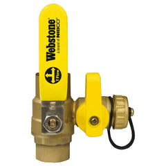 Webstone H-50616W 1-1/2 SWT Lead-Free Pro-Pal Ball Drain Full Port Forged Brass Ball Valve with Hi-Flow Hose Drain