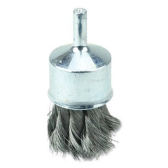 Weiler 10141 End Brush - Steel Bristle, Knotted - 1-1/8 in Brush Dia - 20000 RPM Max