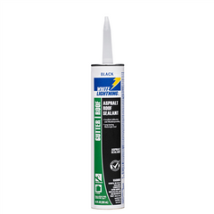 White Lightning W43505010 Asphalt Roof Cement Black