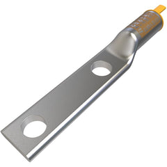 ILSCO ALND-4-14-1 Surecrimp Aluminum Compression Lug, Conductor Size 4, 2 Holes, 1/4IN Bolt Size, 1IN Hole Spacing, Long Barrel