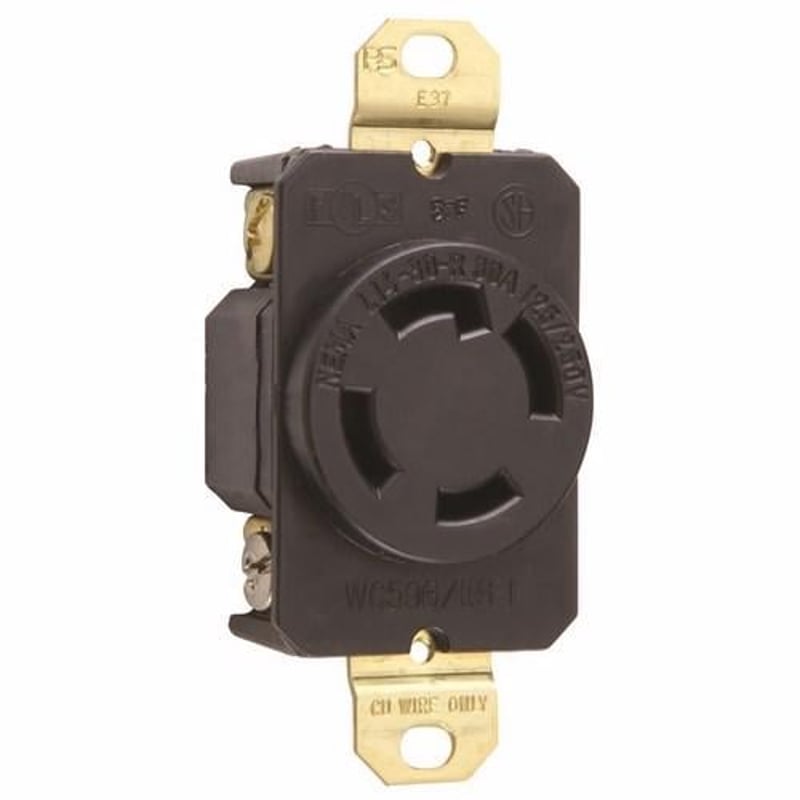 Legrand-Pass & Seymour L1430R Turnlok Single Locking Receptacle 30 Amp 125/208 Volt NEMA L14-30R 4 Wire