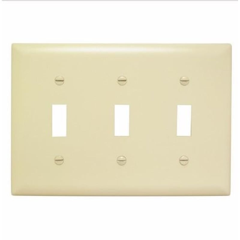 Legrand-Pass & Seymour TP3I Wall Plate 3 Gang Toggle Switch