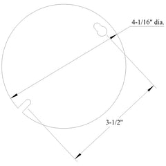 Mulberry 11106 4IN Round Cover, Single Receptacle