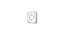 Mulberry 11521 4 11/16IN Square, 1/2IN Raised Cover, 20 Amp TL Receptacle