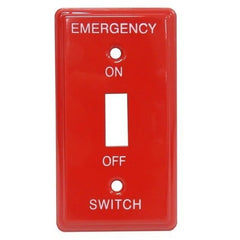 Morris 83500 Emergency Metal Switch Plate, Utility, Red