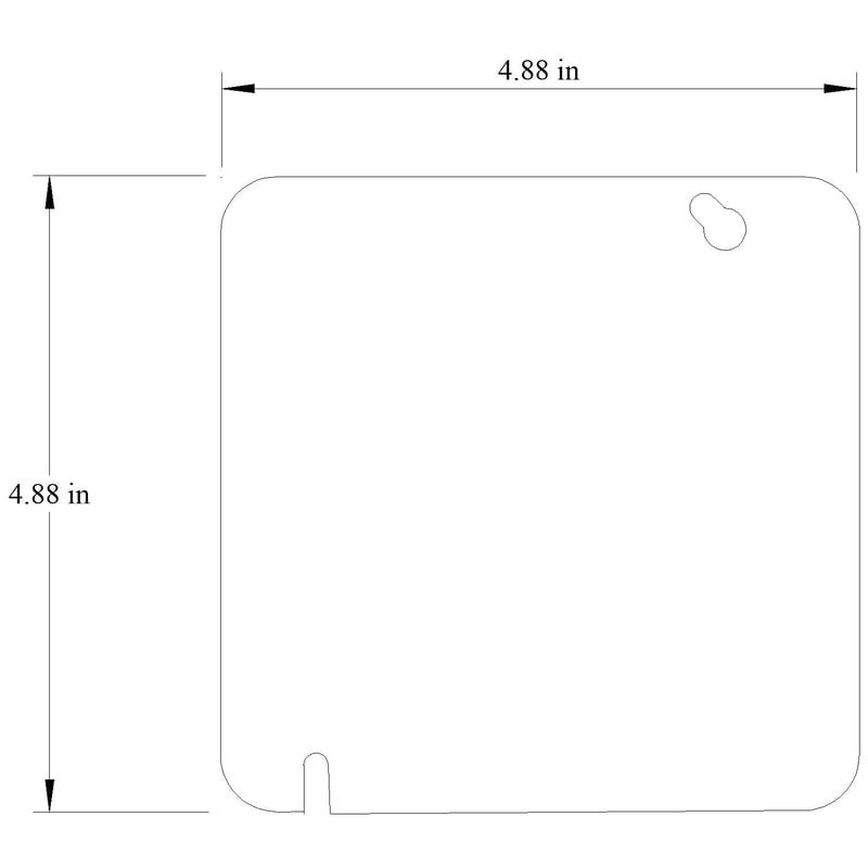 Mulberry 11303 4 11/16IN Square Cover, 1/2IN Knockout