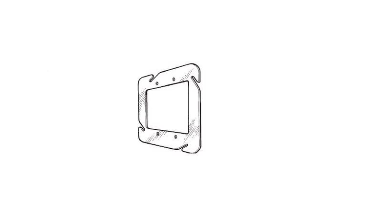 Mulberry 11335 2 Gang, 4 11/16IN Square, Flat Device Cover