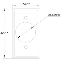 Mulberry 10009 1 Gang Handy/Electrical Box Cover, Single Receptacle