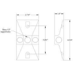 Mulberry 30361 1 Gang Rectangular Weatherproof Cover 3 Hubs Gray