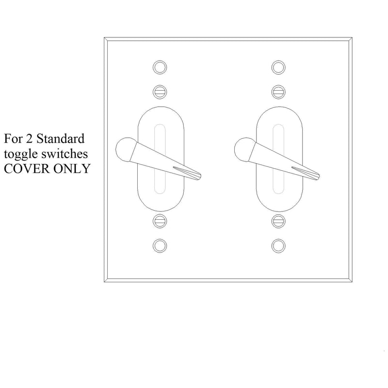 Mulberry 30496 2 Gang Weatherproof Toggle Switch Cover Cover Only