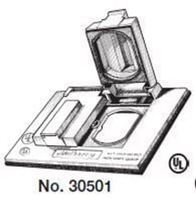 Mulberry 30501W 1 Gang, Duplex Weatherproof Cover, Self-Closing, Horizontal