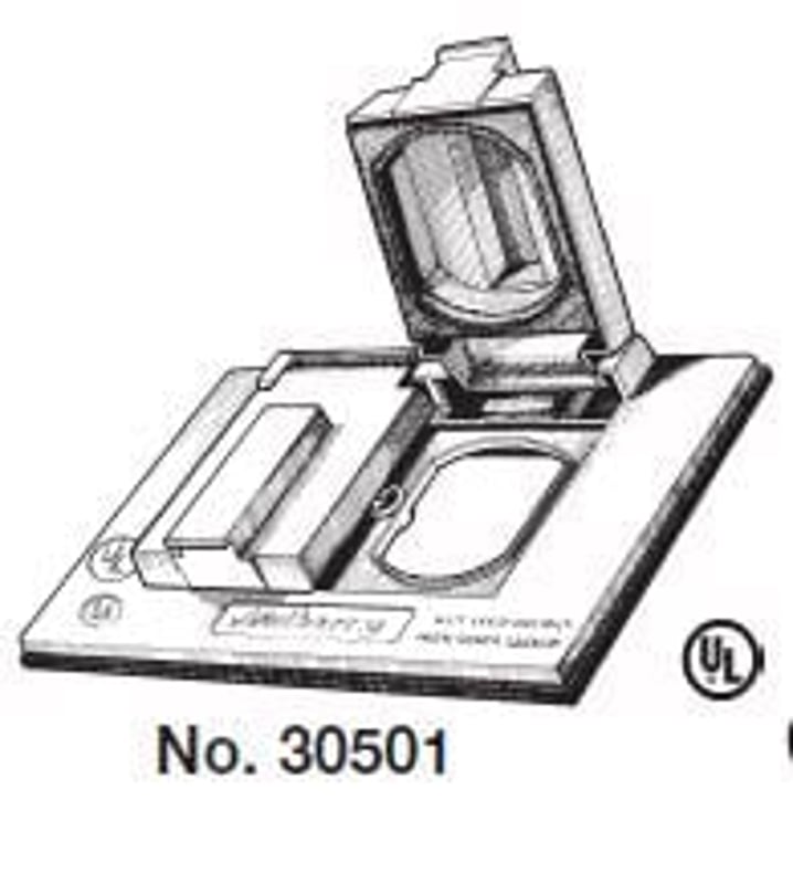 Mulberry 30501Z Duplex Receptacle Weatherproof Cover Self-Closing Horizontal Bronze