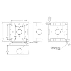 Mulberry 30270 2 Gang, Weatherproof Box, (5) 1IN Outlets