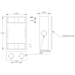 Mulberry 30296 1 Gang Weatherproof Extension Box 6 3/4IN Outlets