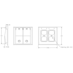 Mulberry 30458 2 Gang Duplex Receptacle Weatherproof Cover Gray