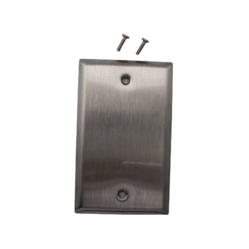 Mulberry 97151 1 Gang Blank Wall Plate, Standard Size, Stainless Steel