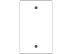 Mulberry 97151 1 Gang Blank Wall Plate, Standard Size, Stainless Steel