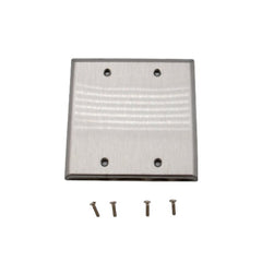 Mulberry 97152 2 Gang Blank Wall Plate Standard Size Stainless Steel