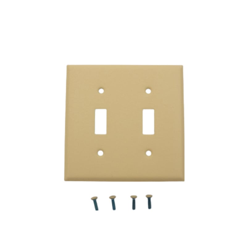 Mulberry 99072 2 Gang Toggle Wall Plate, Standard Size, Stainless Steel