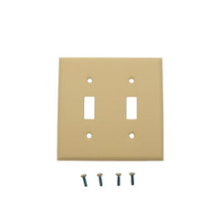 Mulberry 99072 2 Gang Toggle Wall Plate, Standard Size, Stainless Steel