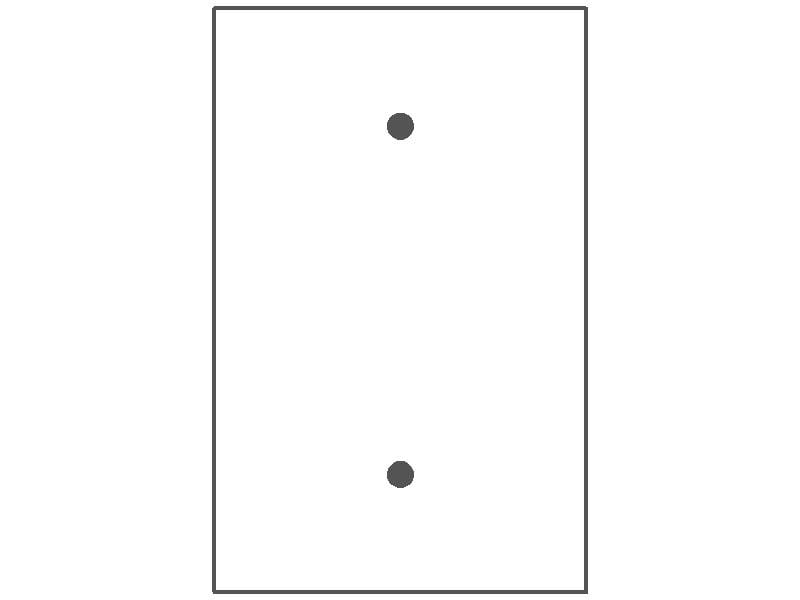 Mulberry 97851 1 Gang Blank Wall Plate, Oversized, Stainless Steel