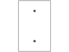 Mulberry 97851 1 Gang Blank Wall Plate, Oversized, Stainless Steel