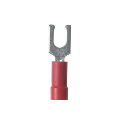 Panduit EV18-8LFB-Q Stronghold Vinyl Insulated Locking Fork Terminal, 22-18 AWG, #8 Stud Size