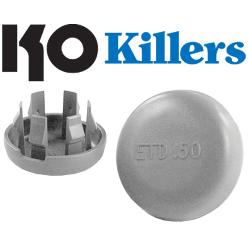 Rack-A-Tiers KOK50 KO Killer, Plastic Snap-In Knockout Fillers, 50/Pack