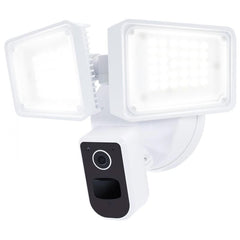 Satco 65-920 36 Watt Rectangular Outdoor Smart Security Light With Camera, Starfish Enabled, White