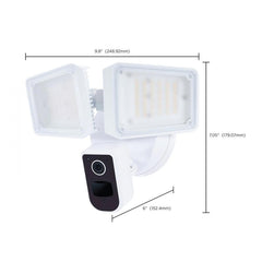 Satco 65-920 36 Watt Rectangular Outdoor Smart Security Light With Camera, Starfish Enabled, White